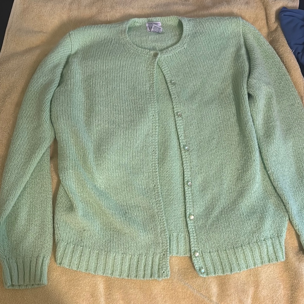 Leon Levin Mint Green Cardigan